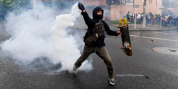 Kolombiya'da direniş sürüyor/ foto: AFP