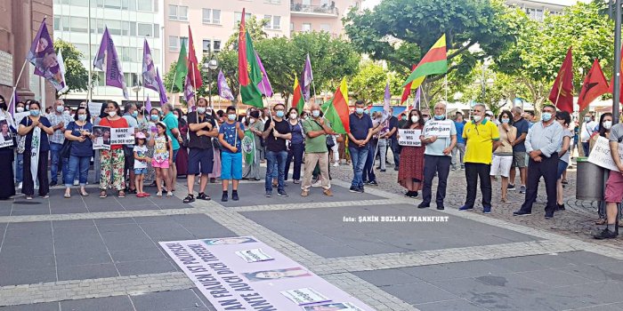 Deniz Poyraz için Frankfurt'ta eylem/foto: ŞAHİN BOZLAR