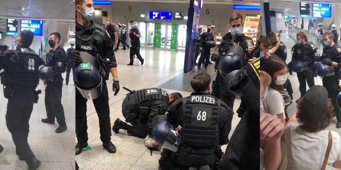 Alman polisi barış heyetine saldırdı