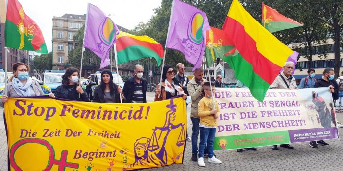 Şengal'e yönelik saldırı Düsseldorf'ta protesto edildi