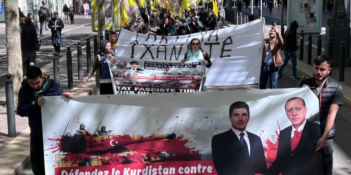 Barzani Erdoğan ittifakı protestosu