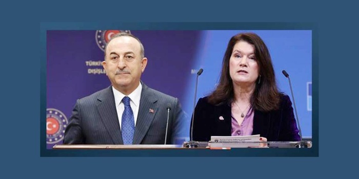 Türk Dışişleri Bakanı Çavuşoğlu ve İsveçli mevkidaşı Ann Linde 