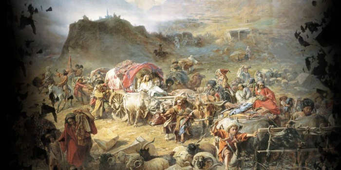 1872 - Pyotr Gruzinski'nin sürgünü anlattığı yağlı boya tablosu/ wikipedia