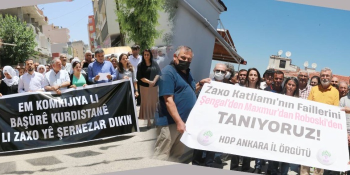 Türk devletinin Zaxo katliamına karşı basın açıklaması