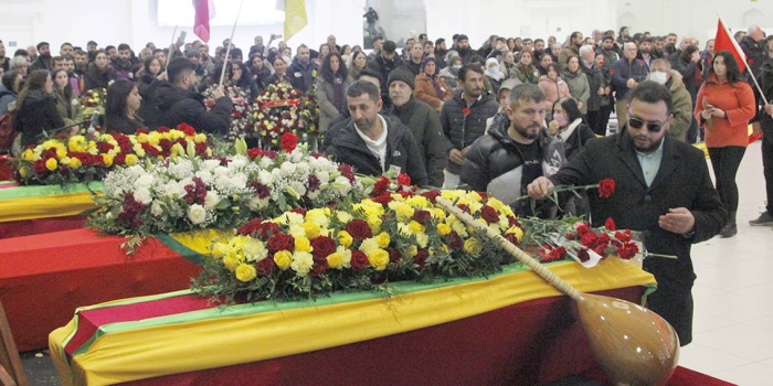 Paris şehitleri uğurlama töreni