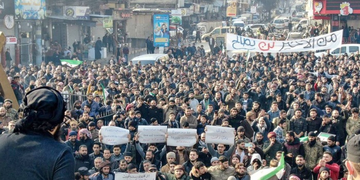 İdlib’de protesto gösterisi