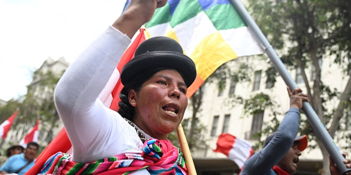 Peru'da Protestolar Foto: AFP