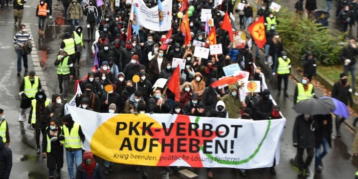 PKK yasaklarına karşı protesto