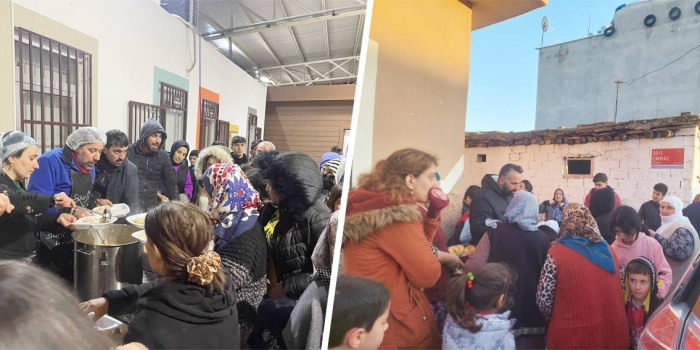 Amed'de deprem dayanışması