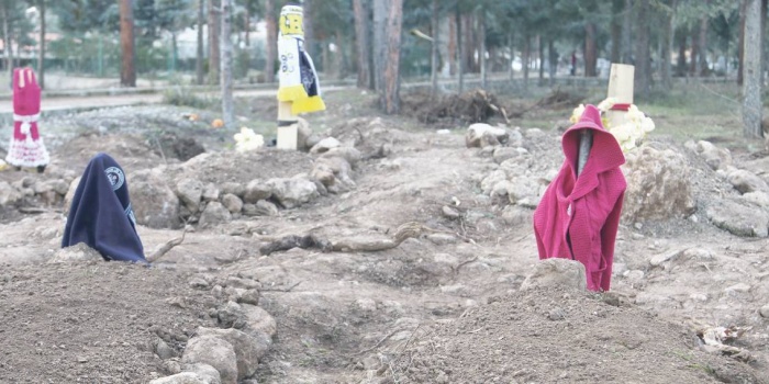 Kerküt Mahallesi'ndeki çocuk mezarları