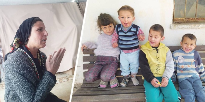 Fedia El Mustafa ve hayatını kaybeden çocukları