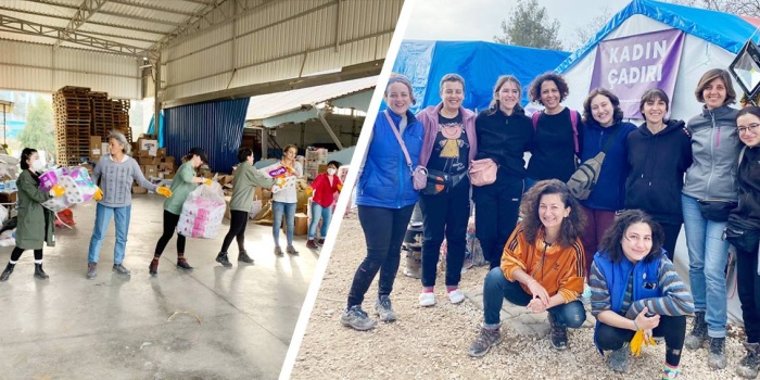 Afet için mor dayanışma