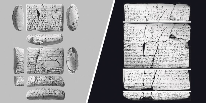 Irak’ta keşfedilen ve çivi yazısıyla kaplı iki antik kil tablet