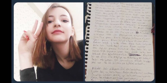 Kübra Ergün ve mektubu