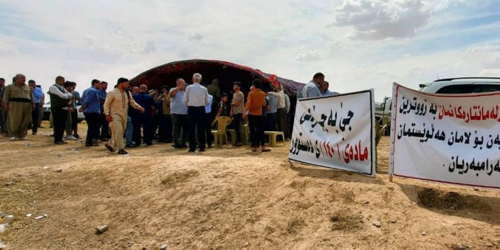 Kerkük'te Kürt çiftçilerin parlamenterleri çağırdığı toprak eylemi