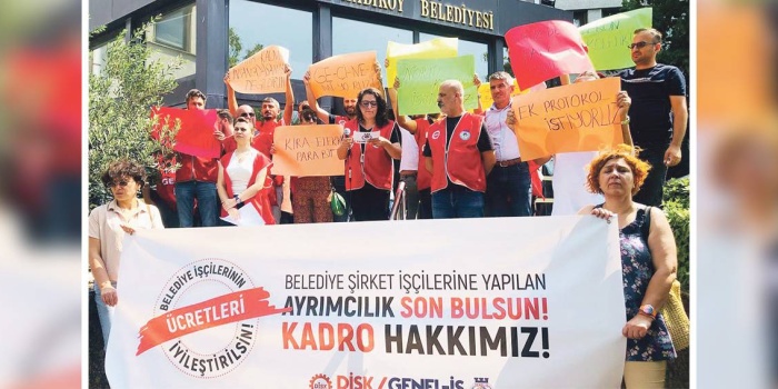 İş bırakan belediye işçileri