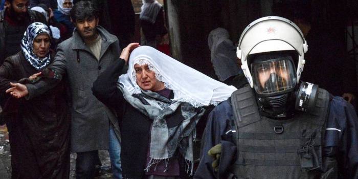 Kürt kadınlarına polis şiddeti
