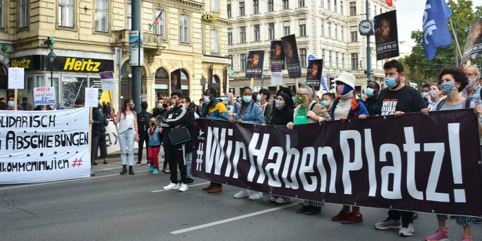 Avusturya'da sınırdışılar protestosu Foto: AFP