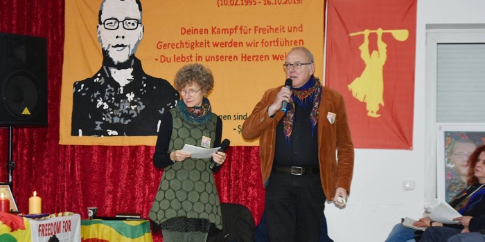 Kiel'de Şehit Andok için düzenlenen anma