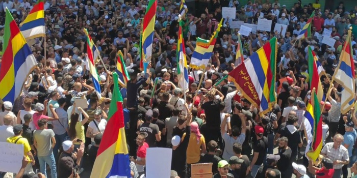 Süveyde'de Şam rejimi karşıtı gösteriler