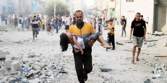 Gazze'ye İsrail hava saldırıları Foto: AFP