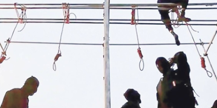 İran'da idam için hazırlanan düzenek