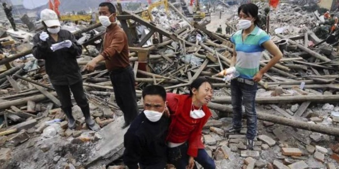 Gansu'da büyük yıkım