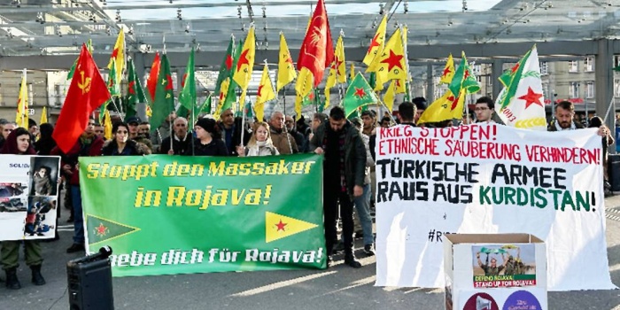 İsviçre'de Rojava için açıklamalar