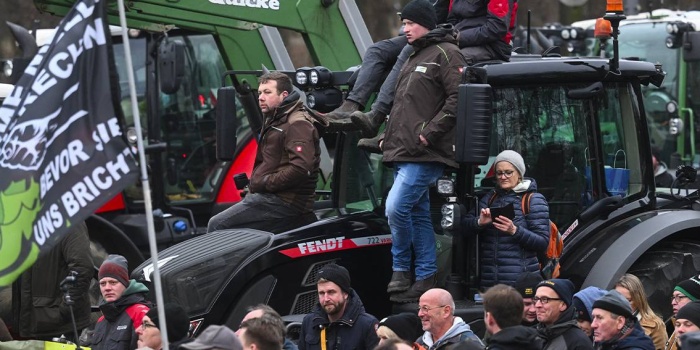 Alman çiftçilerin otoyol eylemi / Foto: AFP