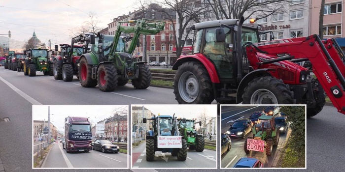 Almanya'da çiftçi eylemleri / Foto: Enver ENLİ