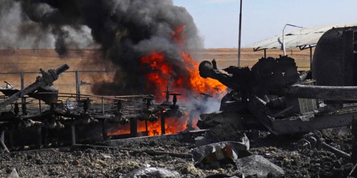 Türk devlet saldırılarında yıkılan dolum tesisi