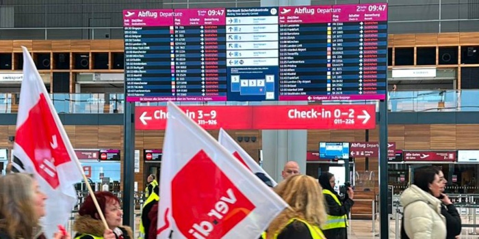 Almanya Havalimanlarında grev