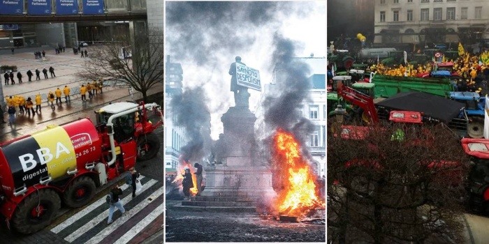 Brüksel'de çiftçi eylemi / Foto: AFP