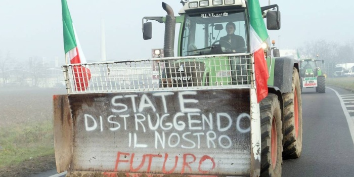 İtalya, çiftçiler eylem