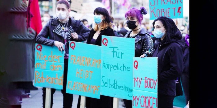 Stuttgart kadın eylemi / Foto: Deniz BABİR