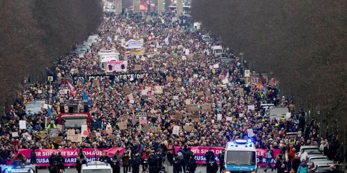 Berlin ırkçılığa karşı eylem / foto:AFP