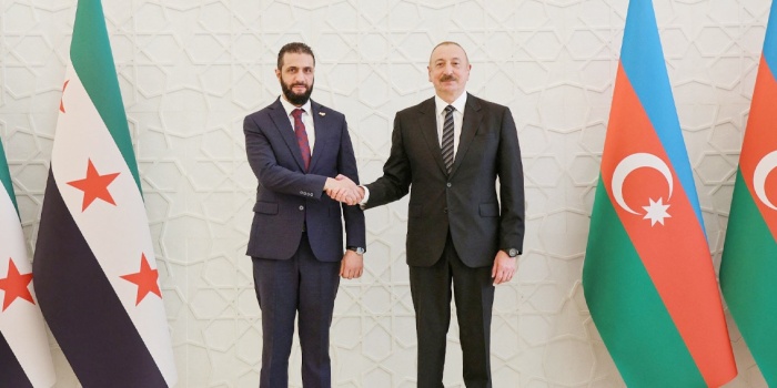Ahmed Şara (Colani), İlham Aliyev / foto:AFP