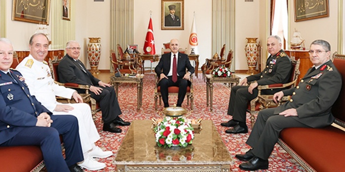 Numan Kurtulmuş ve Türk Savunma Bakanlığı görüşme