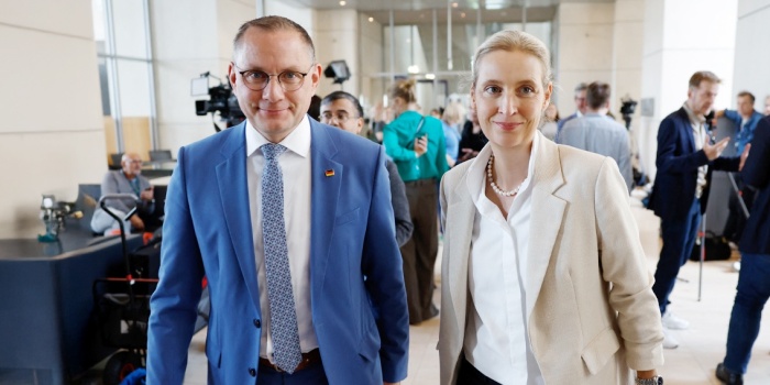 Tino Chrupalla ve Alice Weidel / foto:AFP