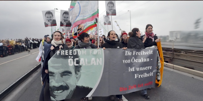 Kürt Halk Önderi Abdullah Öcalan özgürlüğü için eylem