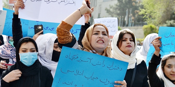 Afgan kadınlar eylem/ foto:AFP