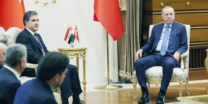 Nêçîrvan Barzanî ve Recep Tayyip Erdoğan