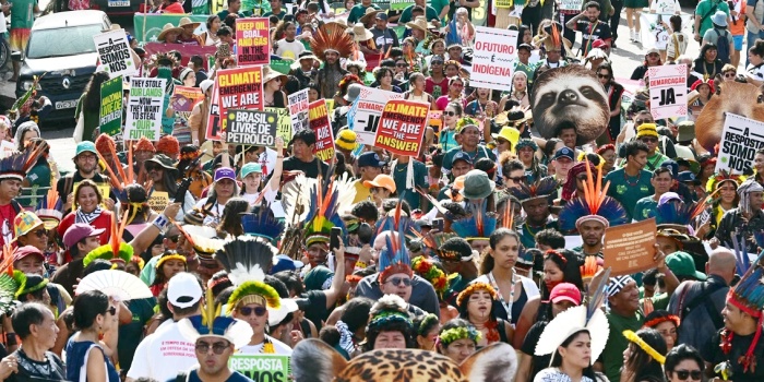 Yerli halklar eylem / foto:AFP