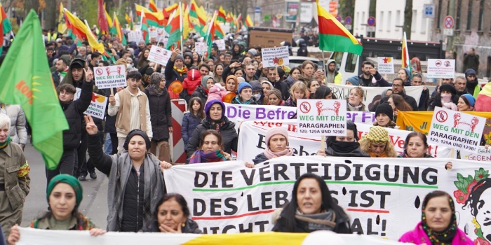 PKK yasağı protesto/ Berlin, Foto: Deniz BABİR