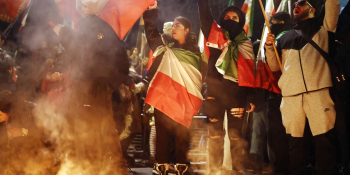 İran protesto, Londra/foto:AFP