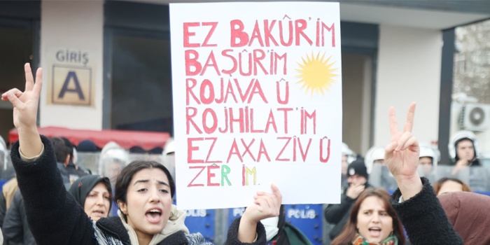 Rojava için eylem/ foto: Erdoğan ALAYUMAT