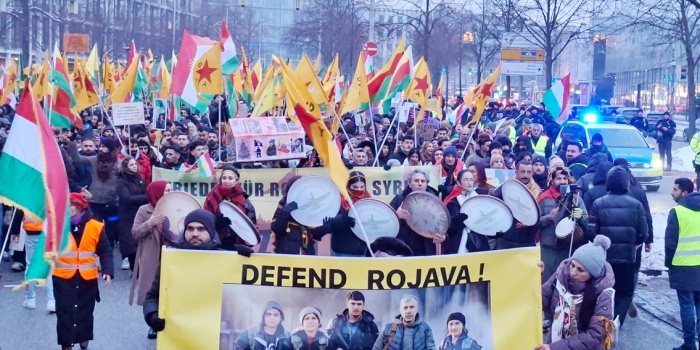Rojava eylem, Hannover / foto: M.Zahit EKİNCİ