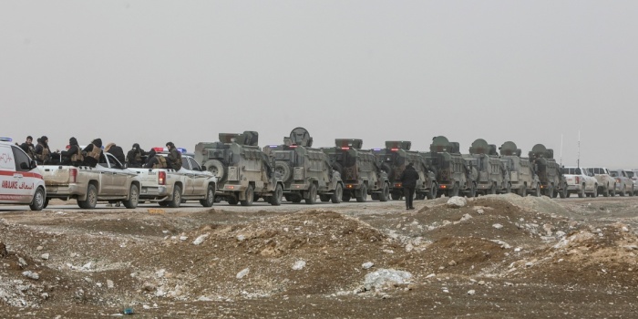 HTŞ konvoyu Hesêke/ foto:AFP