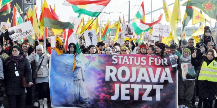 Rojava eylem, Köln/foto: Arat ARARAT