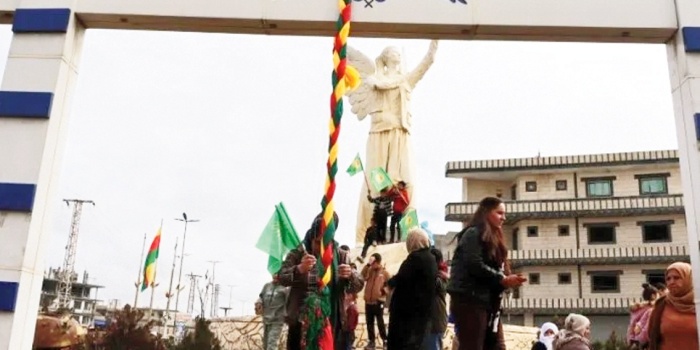 Kobanêli kadınlar eylem